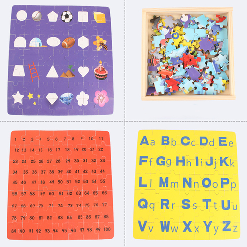 Puzzle 3 in 1 din lemn in cutie cu tematica – Vehicule