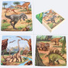 Puzzle 3 in 1 din lemn in cutie cu tematica – Dinozauri