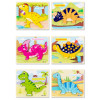 Puzzle din lemn 3D dinozaur Corythosaurus cu 7 piese, 15x 15 cm