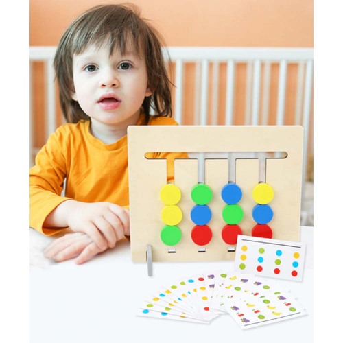 Joc Montessori – Labirint asociere culori si fructe 2 in 1