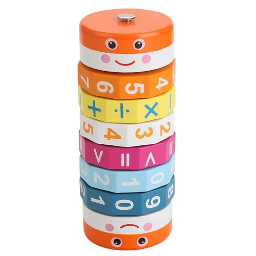 Joc educativ cilindru aritmetic din lemn - Operatiuni Matematice