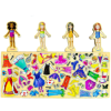 Set puzzle magnetic, Imbraca fetitele, 67 piese