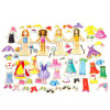 Set puzzle magnetic, Imbraca fetitele, 67 piese