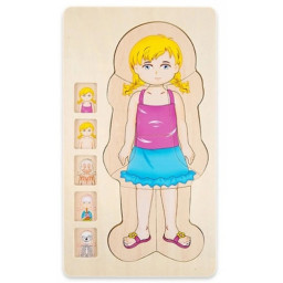 Puzzle Lemn Incastru - Anatomie a Corpului Uman, Fetita