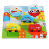Puzzle din lemn 3D incastru cu vehicule de transport