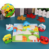 Puzzle din lemn 3D incastru cu vehicule de transport