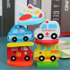 Puzzle din lemn 3D incastru cu vehicule de transport