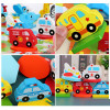 Puzzle din lemn 3D incastru cu vehicule de transport