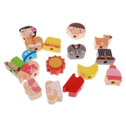 Joc de insiruit din lemn cu caractere