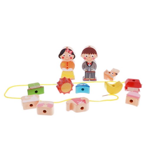 Joc de insiruit din lemn cu caractere