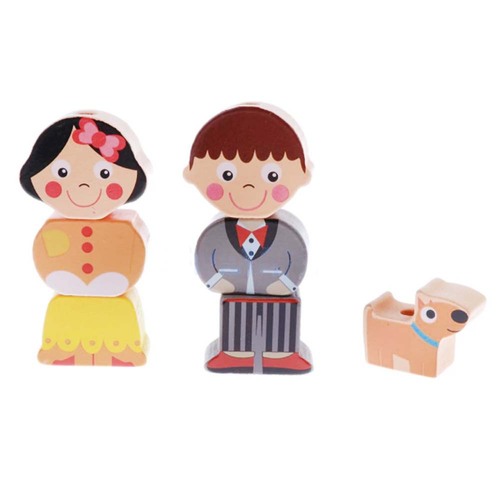 Joc de insiruit din lemn cu caractere