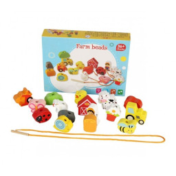 Joc de insiruit din lemn cu animale de la ferma