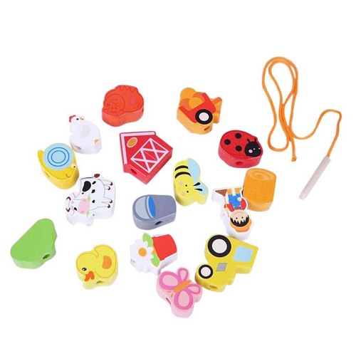 Joc de insiruit din lemn cu animale de la ferma