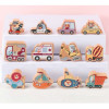 Joc Montessori de snuruit, Vehicule de transport, 12 piese