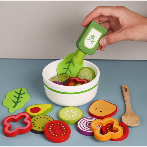 Joc de rol din lemn - Salata de fructe feliate sau legume taiate