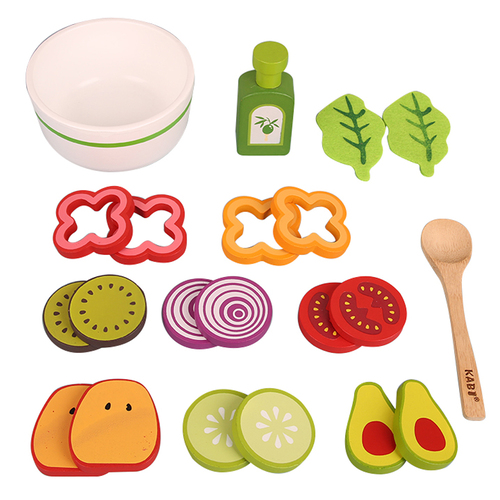 Joc de rol din lemn - Salata de fructe feliate sau legume taiate