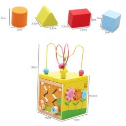 Cub multifunctional din lemn 5 in 1