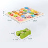 Puzzle incastru educativ din lemn cu 26 litere mari si ilustratii cu animale