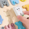 Puzzle incastru educativ din lemn cu 26 litere mari si ilustratii cu animale