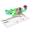 Jucarie educativa, puzzle lemn incastru, Crocodil cu cifre,10 piese