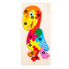 Jucarie educativa, puzzle lemn incastru, Papagal cu cifre,10 piese