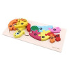 Jucarie educativa, puzzle lemn incastru, Papagal cu cifre,10 piese