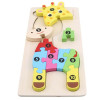 Jucarie educativa, puzzle lemn incastru, Girafa cu cifre, 10 piese
