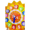 Ceas din lemn pentru copii, Puzzle Sunflower Clock cu forme geometrice