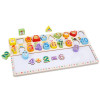 Tabla educativa Montessori 3 in 1 cu Cifre si Forme, 40 x 23