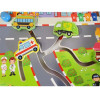 Puzzle Labirint din lemn cu doua fete- fructe si trafic urban in format 3D