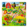 Puzzle Labirint din lemn cu doua fete- fructe si trafic urban in format 3D