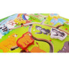 Puzzle Labirint din lemn cu doua fete - numere si animalele junglei in format 3D