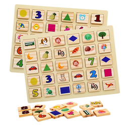 Joc de memorie si inteligenta din lemn tip Mahjong - Right Brain Memory Game RCO cu 82 piese