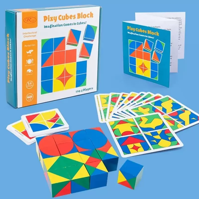 Joc de logica amuzant pentru copii ,,Pixy Cubes” – 3 in 1, WD9588