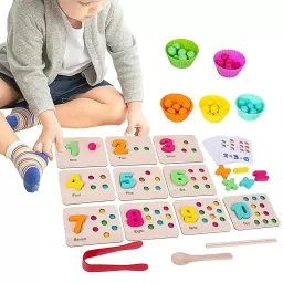 Joc Educativ cu 5 activitati – Indemanare, asociere, sortare, memorie si logica, pentru stimulare cognitiva si motricitate fina