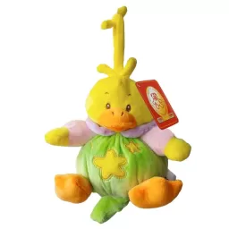 Jucarie muzicala din plus RCO, cu mecanism de tragere si agatatoare, Ratusca