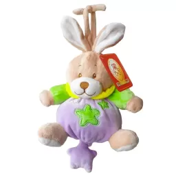 Jucarie muzicala din plus RCO, cu mecanism de tragere si agatatoare, Iepuras