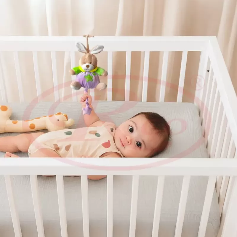 Jucarie muzicala din plus RCO, cu mecanism de tragere si agatatoare, Iepuras