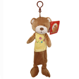 Jucarie de plus tip breloc, cu spatiu depozitare, 35 cm, Urs