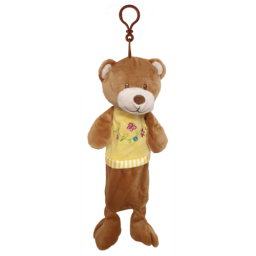 Jucarie de plus tip breloc, cu spatiu depozitare, 35 cm, Urs