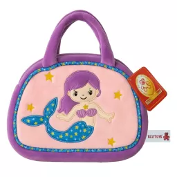 Jucarie din plus tip gentuta cu sirena, Mov, 26 cm