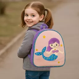 Jucarie din plus tip rucsac cu sirena, Mov, 33 cm