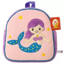 Jucarie din plus tip rucsac cu sirena, Mov, 33 cm