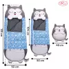 Jucarie de plus 2 in 1 Perna/Sac de dormit Zeta, Pliabil, Portabil,135x50cm, Gri, 3-6 ani