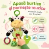 Jucarie muzicala RCO pentru bebelusi din plus, cu agatatoare, multiple melodii, Vacuta, 23 cm, +0 luni
