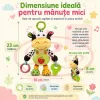 Jucarie muzicala RCO pentru bebelusi din plus, cu agatatoare, multiple melodii, Vacuta, 23 cm, +0 luni