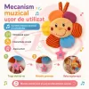 Jucarie muzicala din plus RCO cu agatatoare si activare delicata, 24cm, Floarea Soarelui