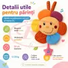 Jucarie muzicala din plus RCO cu agatatoare si activare delicata, 24cm, Floarea Soarelui