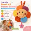 Jucarie muzicala din plus RCO cu agatatoare si activare delicata, 24cm, Floarea Soarelui
