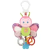 Jucarie zornaitoare din material textil pentru bebelusi, cu agatatoare, Fluture, unisex, +0